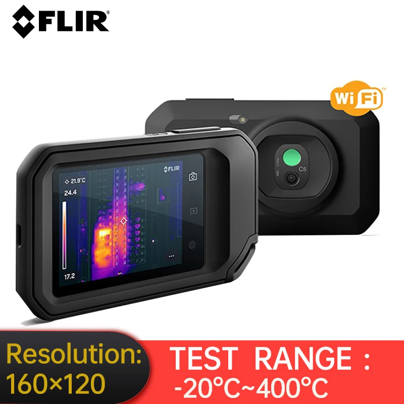 FLIR C5 Thermal Camera of Professional Wi-Fi and Cloud Function Sixth Sense Compact  Pocket Size IR Camera Heat Sensor 160 * 120