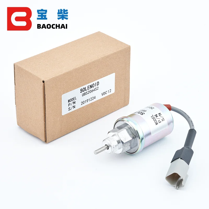 

12V DC Hydraulic Solenoid Valve U85206452 electromagnetic valve Diesel Generator Spare Parts