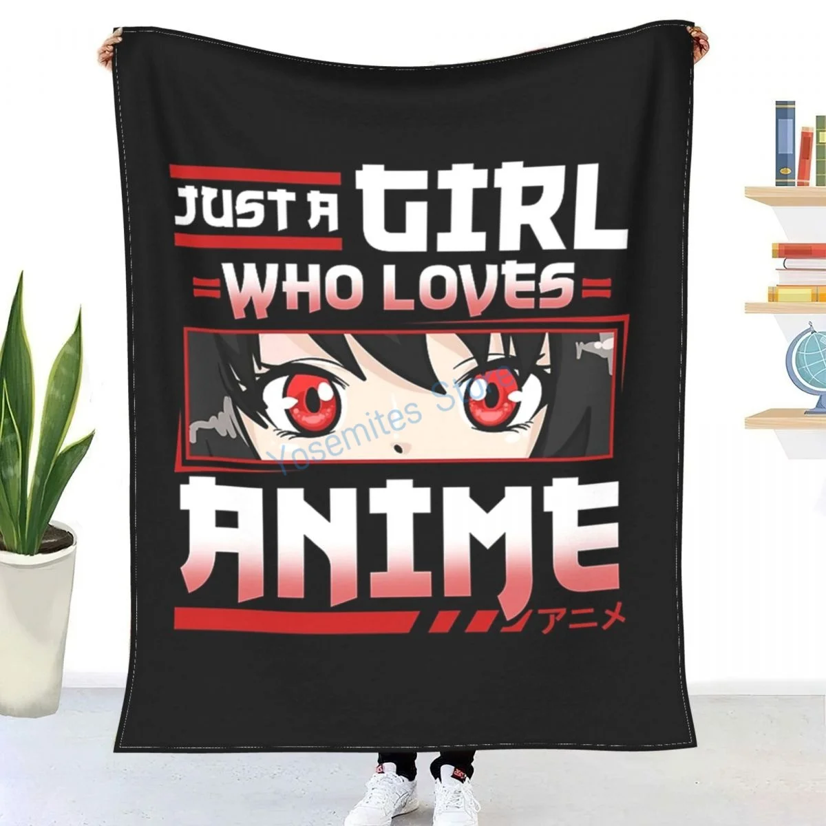 

Just A Girl Who Loves Anime - Cosplay Girls Costume Throw Blanket Winter flannel bedspreads, bed sheets, blankets on cars and