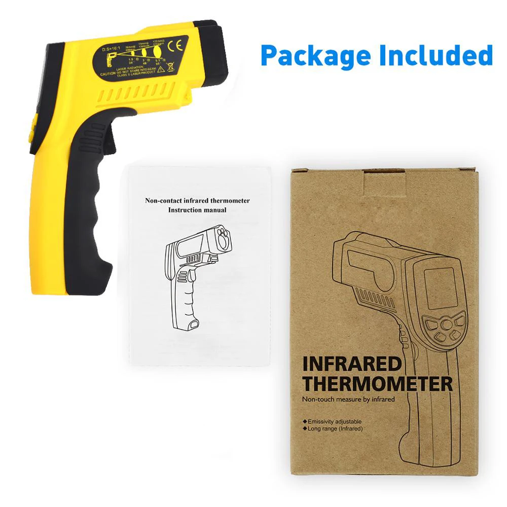 HoldPeak HP-1300 Digital Laser Infrared Thermometer -50\'C~1300℃ Temperature Gun Termometro Pistola Tester