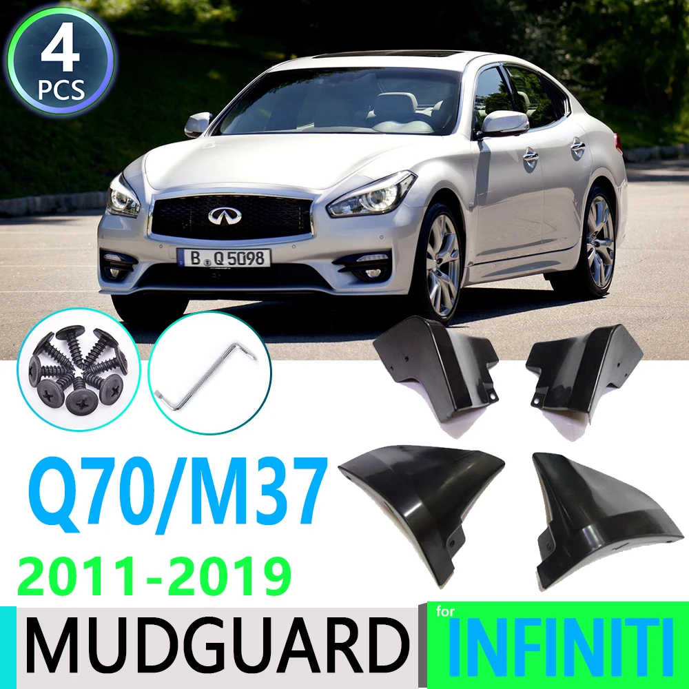 for Infiniti M M25 M35h M37 M56 Q70 Q70L Y51 2011~2019 2012 2013 Car Fender Mudguard Mud Flaps Guard Splash Flap Car Accessories