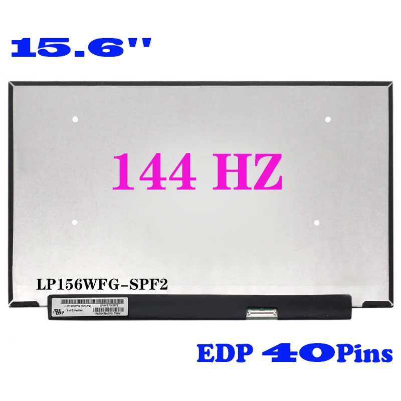 15.6 Inch For Lenovo Legion 5-15ARH05H S7-15IMH5 Display Panel LP156WFG-SPP1 LP156WFG-SPF2 EDP 40 Pins 144 HZ Laptop LCD Screen