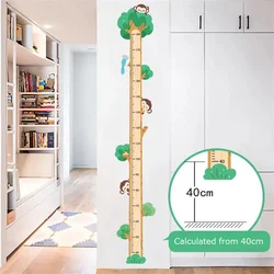 Jungle Forest Tree Height Measure Wall Sticker For Kids Room Nursery Child Growth Chart Wall Decal Baby Gift Animals Room Decor