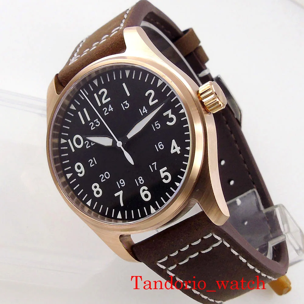 Tandorio NH35A PT5000 Solid Full Cusn8 Bronze 200m Waterproof 39mm Automatic Men Watch Sapphire Crystal Date C3 Luminous Marks