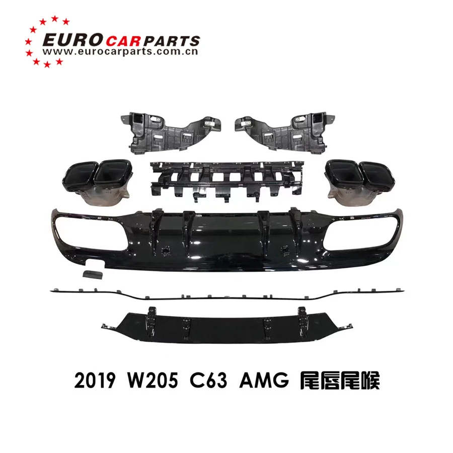 2019 C CLASS W205 SPORT line diffuser and muffler tips for w205 C43 sports models 2014-2018 to 2019 look