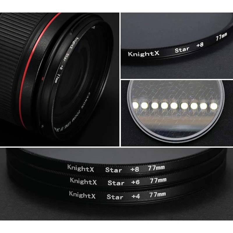 KnightX Star Line 52MM 55MM 58MM 67MM 77MM Camera Lens Filter For canon eos sony nikon set 1200d 200d accessories D5500 D5600