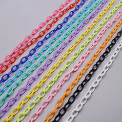 10/50 sztuk długość 50cm kolorowe akrylowe Link Chain karabińczyk łańcuchy dla oko łańcuch tworzenia biżuterii łańcuch linki z tworzywa sztucznego