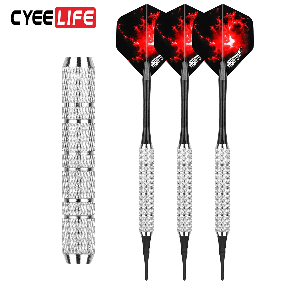 CyeeLife-Soft Darts, Standard Flights, Nylon Shafts, Safe and Durable, Home Entertainment, 18g