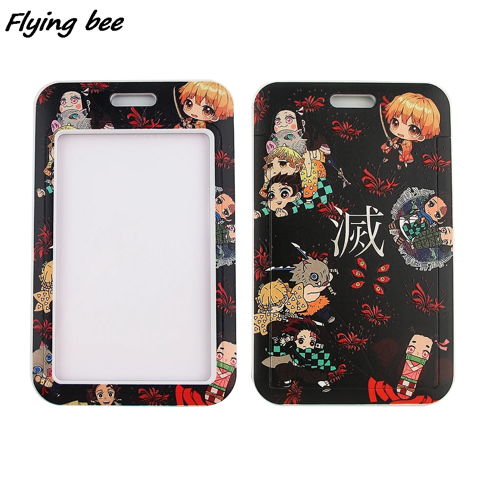 Flyingbee X1387アニメ悪魔特効クールストラップカードホルダー学生ぶら下げネック電話ストラップバッジ地下鉄アクセスカードホルダー