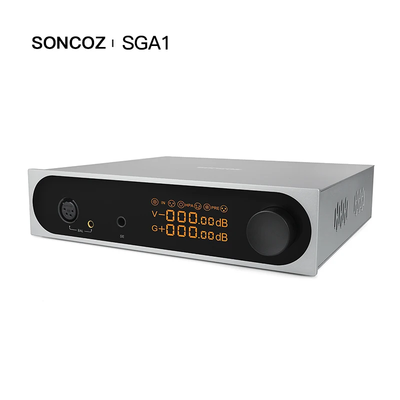 

SONCOZ SGA1 Fully Balanced Heaphone Amp 600ohm RCA/XLR Input RCA/XLR/6.35mm/4.4mm Output HPA&PRE opa1611/opa1641/opa1622 Pre-amp