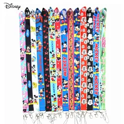 10pcs Disney Minnie Mickey Phone Lanyard Cartoon Keys ID Cell Phone Neck Strap Toys Action Figure Toy for kids Collection Gifts
