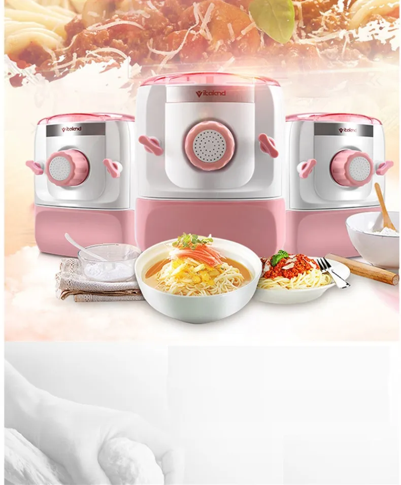 220V Electric Noodles Machine Household Automatic Electric Noodle Dumpling Maker With 7 Molds Head EU/AU/UK/US