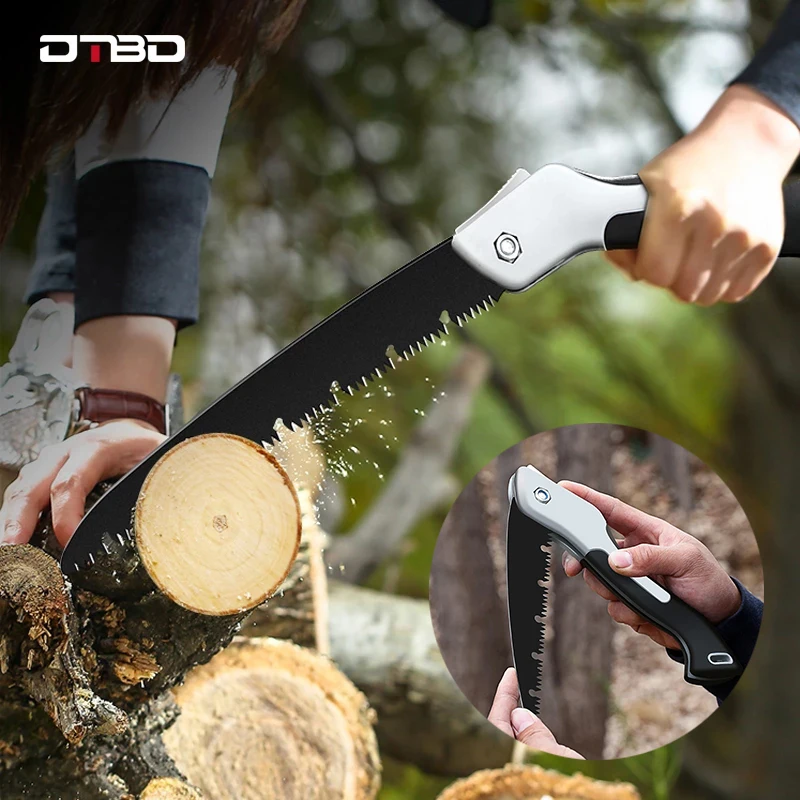 DTBD Folding Cutting Hand Folding Mini Saw with TPR Handle Collapsible Saw for Wood Camping Dry Wood Pruning Saw With Hard Teeth