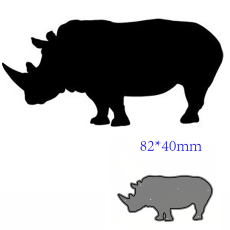 Metal Cutting Dies Cut Mold animal rhinoceros Decoration Scrapbook Paper Craft Knife Mould Blade Punch Stencils