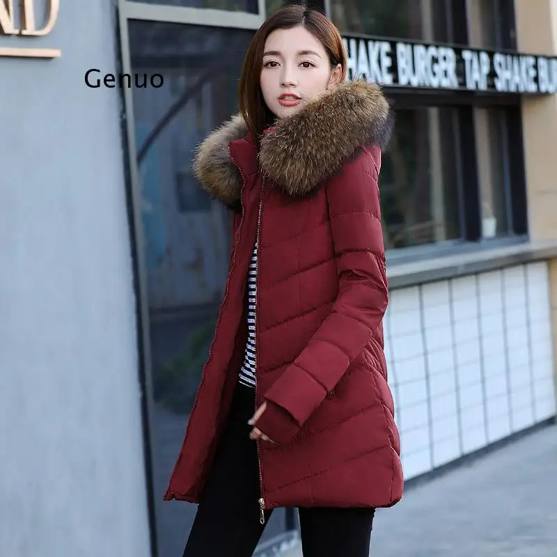Big Fur Winter Coat Female Jacket New Hooded Parka Warm Winter Jacket Women Wadded Ladies  5XL Women\'s down jacket