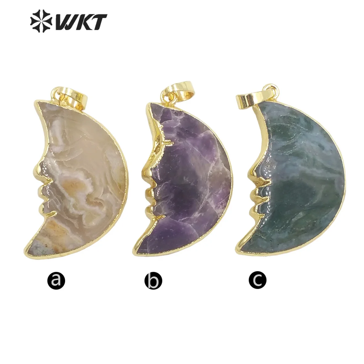 WT-P1761 WKT Infinity Charms Cherry Agates Amethysts Agates Stone Very Hot Style Pendant For Women Fashion Trendy Jewelry