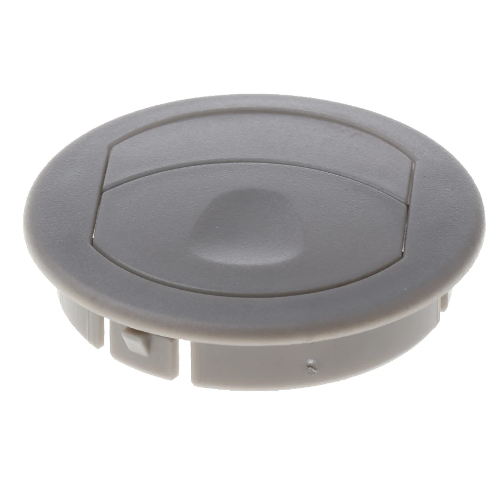 Universal Car Trailer Yacht Interior Round A/C Air Vent Outlet Rotating Open & Close (Grey) RV Interior Air Vent RV Air Vent Out