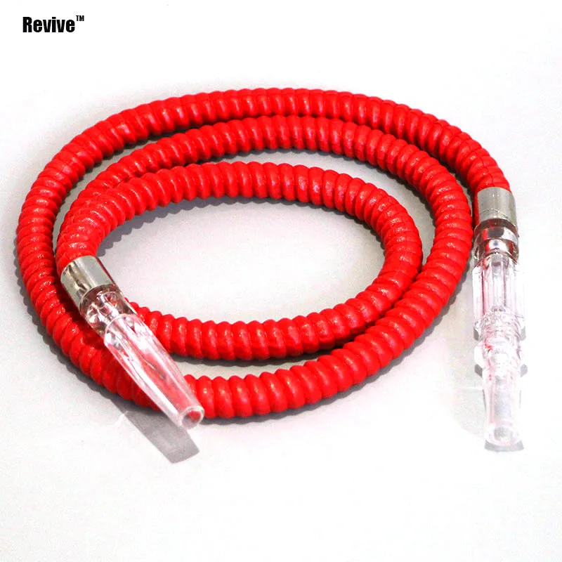 

Revive Narguile Hookah Hose Acrylic Stem Mouth Tip Shisha Accessories Water Pipe 120cm Artificial Leather Smoking Chicha Tube