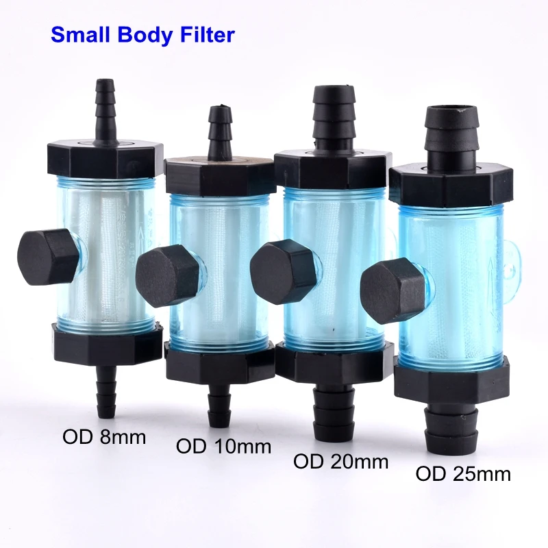 1pc 8mm~25mm Water Hose Filter Garden Irrigation Fittings Sprayer Aquarium Fish Tank Soft Water Pipe Filter Cup Car Brake Filter