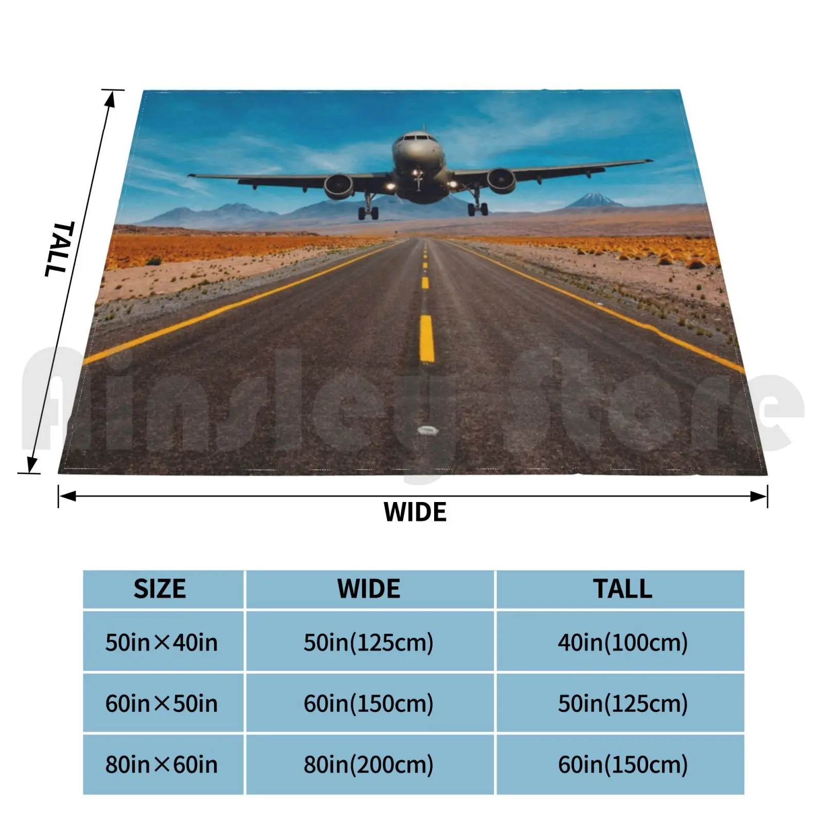 Landing On Highway Blanket Super Soft Warm Light Thin Plane Planes Jets Jet Engine Airplane Fighter Jet Air Force