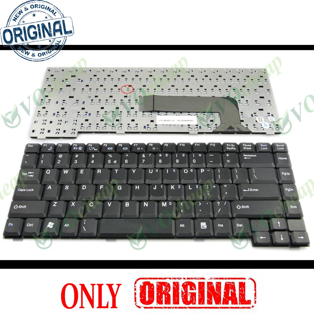 Teclado para portátil Fujitsu Amilo Li1818 Li1820, nuevo, negro, versión estadounidense, V-0126BIBS1-US