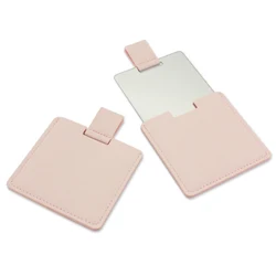 1PC Metal Ultra-thin Mini Makeup Mirror Portable Stainless Steel Compact Pocket Hand Personalized Beauty Cosmetic Mirrors Gift