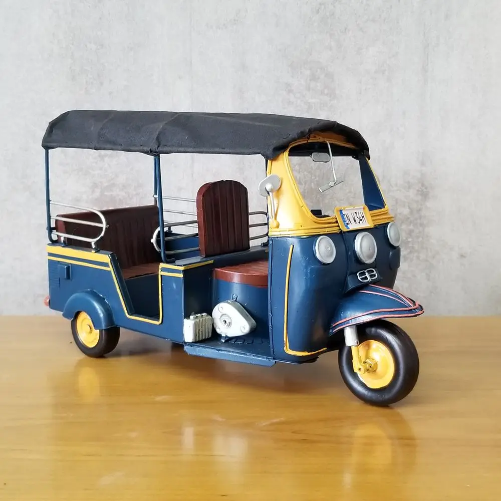 

Tuktuk-Model-Toys Gifts Southeast Asia Motorcycle Souvenir Vintage Ornaments Iron Crafts Bar Home Decor Collection