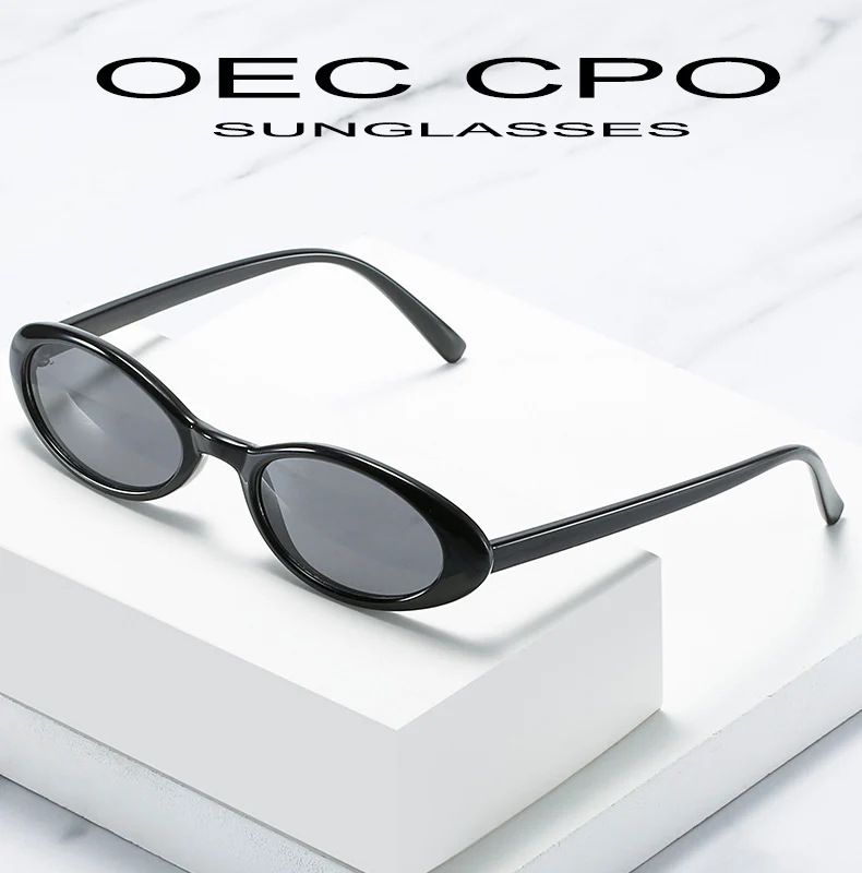 OEC CPO Sexy kleine ovale Damen-Sonnenbrille, 2025, neue Mode, Leopardenbraun, heiße Sonnenbrille, weiblich, Retro, bunt, Schattenbrille – Detail 1