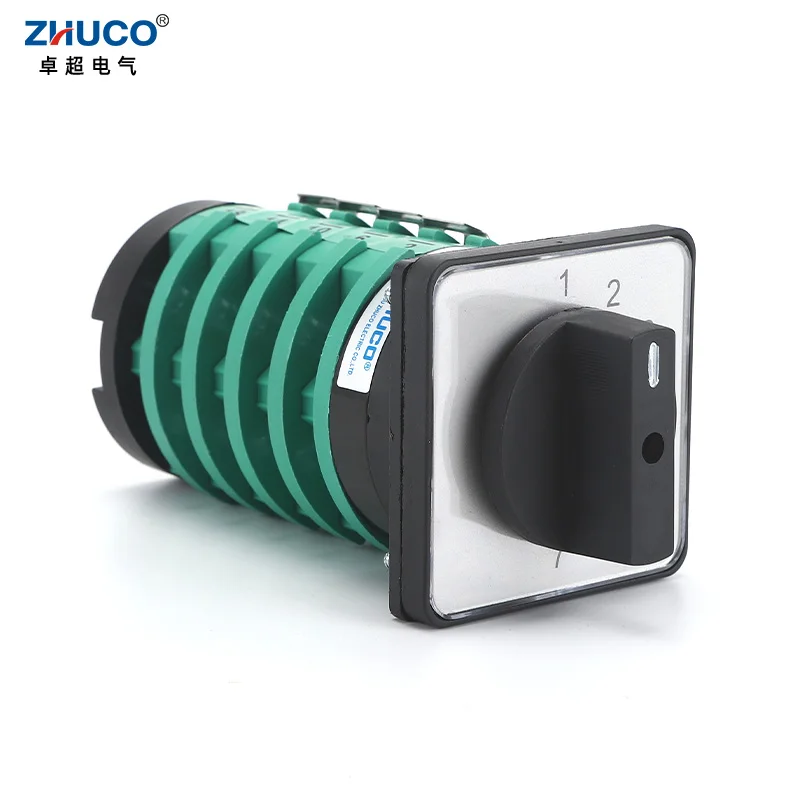 ZHUCO KDHC-32/3X7-5 690V 32A 1-7 7 Position 5 Pole Sliver Contact Adjustable Welding Machine Rotary Changeover Cam Switch