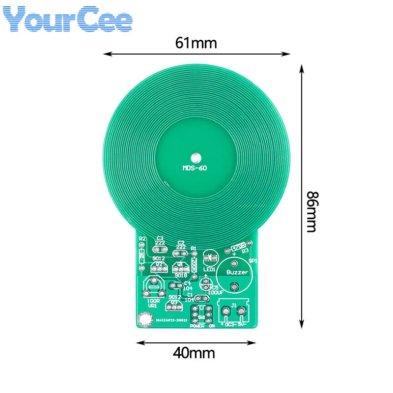 DIY Metal Detector Kit Electronic Suit DC 3V-5V 60mm Non-contact Sensor Board Module Part