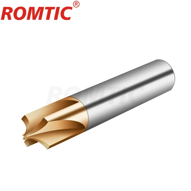 Tungsten Steel Alloy Inner R Milling Cutter Angle ROMTIC Cutter Inner R 0.5 0.75 R2 R1.5 Inner R Endmills Chamfering Cutter