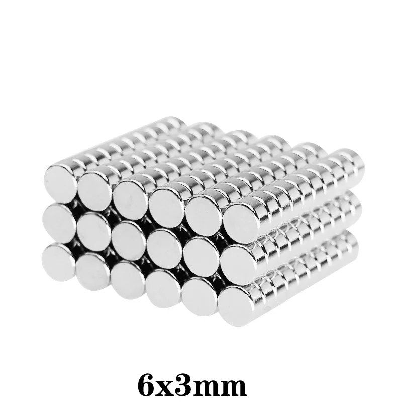 20~800PCS 6x3 mm Disc Bulk Sheet Neodymium Magnet 6mmx3mm Small Round Powerful Magnets 6x3mm Rare Earth Magnets strong 6*3 mm