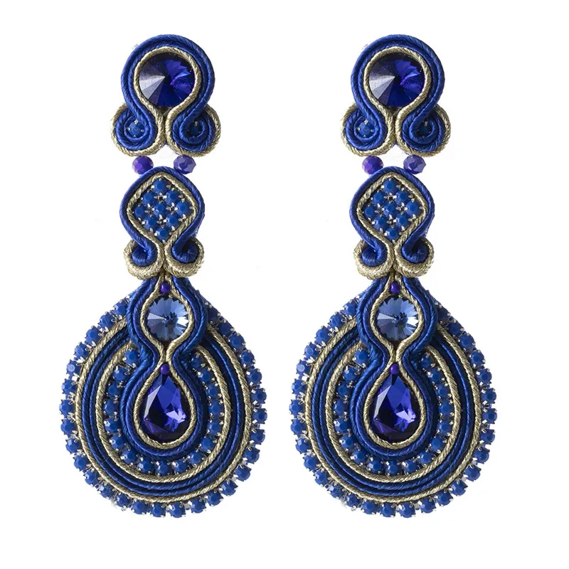 KpacoTa Soutache jewelry making Earrings Bracelets Set jewelry Handmade Soutache Earring delicate bracelet women Fashion Weaving