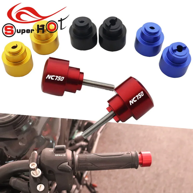 

For Honda NC750S NC750X Motorcycle Handlebar Grips Plug Slider Handle Bar Ends fit for NC750S NC750X with NC750 logo