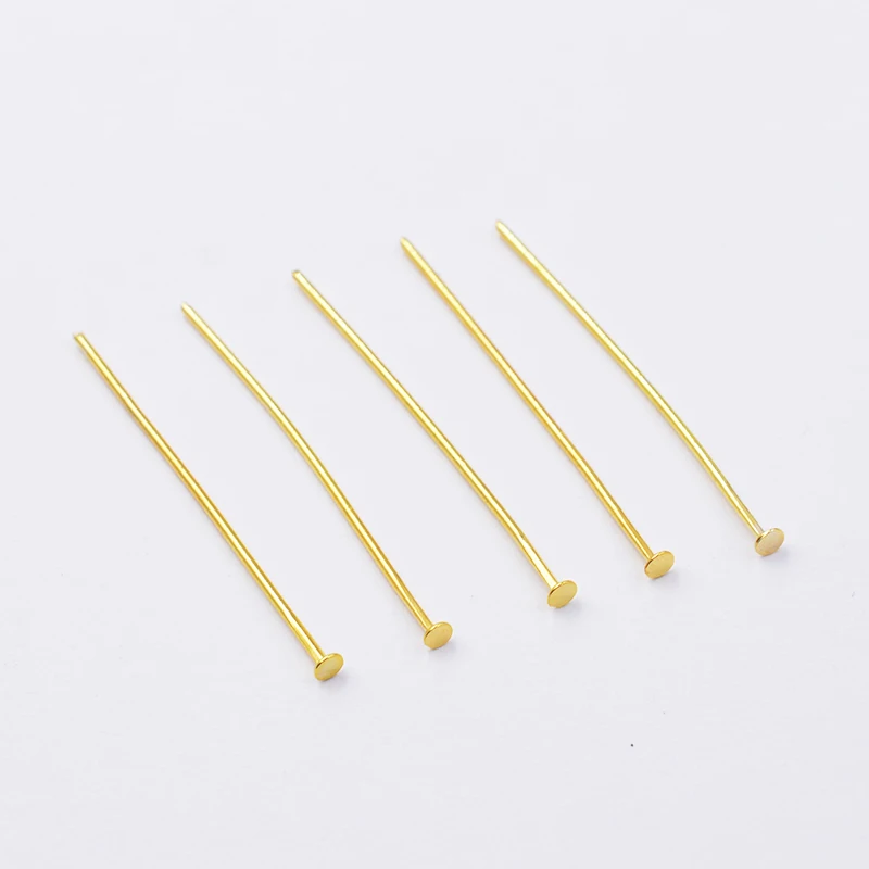 Mixed 200pcsColor Flat Head 16-50mm Eye Flat Head Pin Needles Beads Supplies for Jewelry Making Accessories Earring Diy