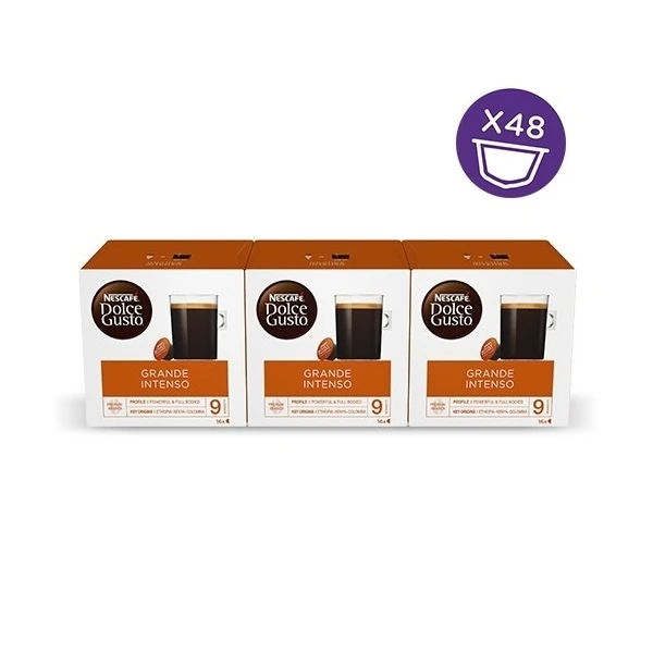 DOLCE GUSTO Capsulas Cafe Grande Intenso Pack 3x16