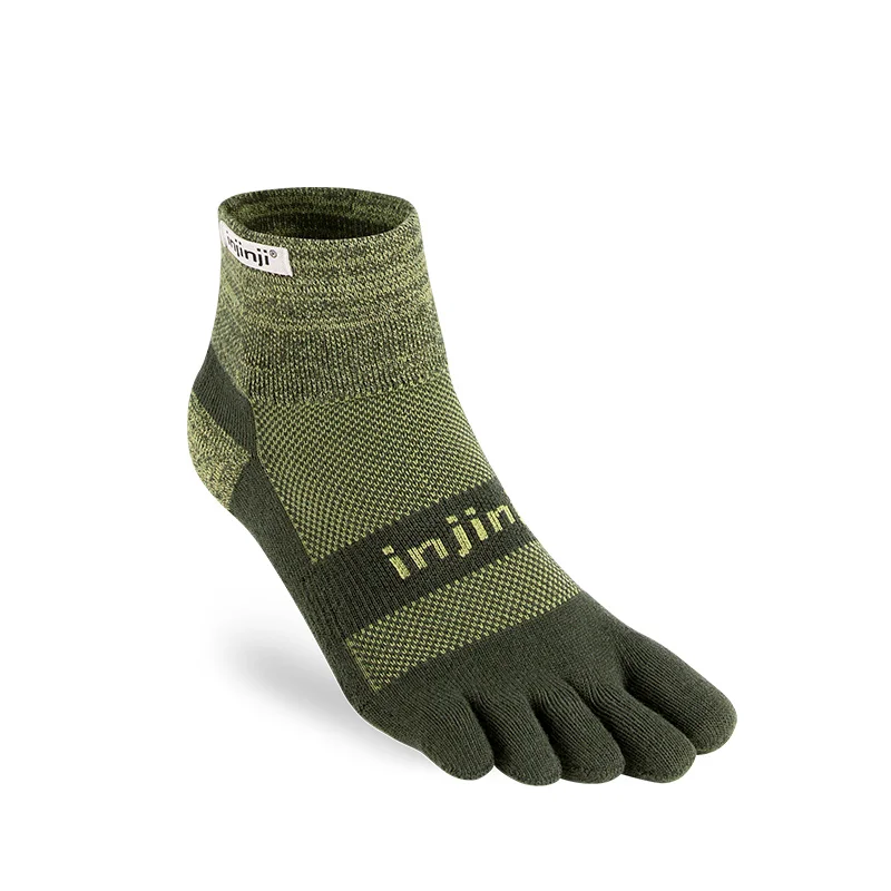 INJINJI Five-finger Sneakers Socks 2019 Trail Midweight Mini-Crew Cross-country Wear-resistant Quick-drying Warm Outdoor Hiking