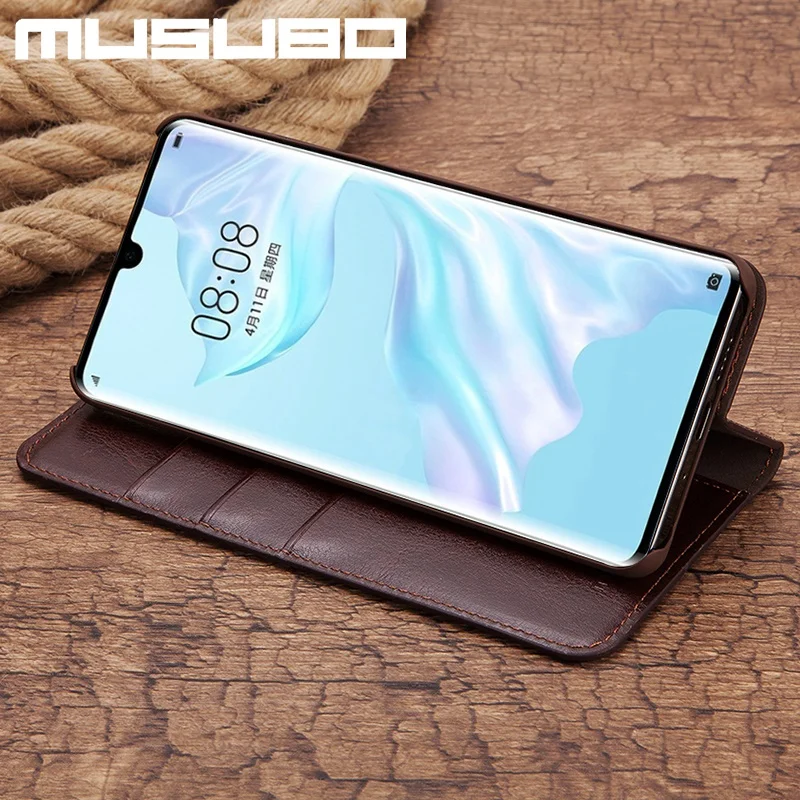 Musubo Case For Samsung Galaxy Note 10 + Luxury Genuine Leather Flip Cover For Note 10 Plus 5G S10E S10 S9 S8+ Funda Coque Capa