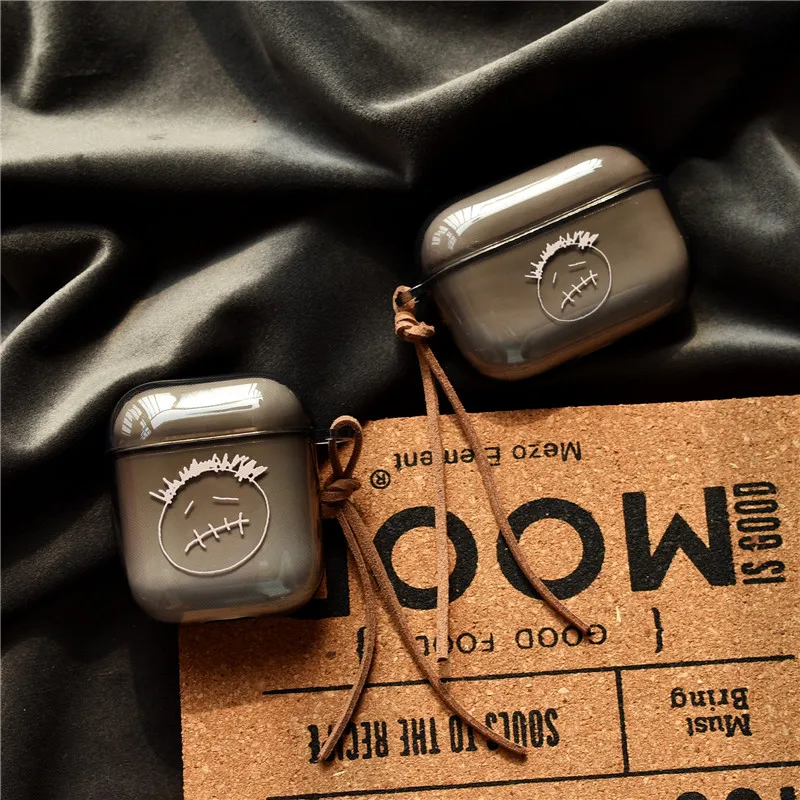 Hộp Đựng Sang Trọng Rung 2 1 Pro Thời Trang Tranh Màu Xám Trong Suốt Tai Nghe Ốp Lưng Hộp Đựng Tai Nghe Tai Nghe Accesorios