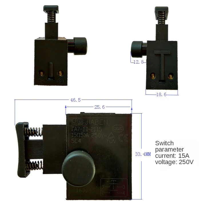 Slotting machine original accessories ZR3836 switch soft start CW6121 ZR3928 cutting machine angle grinder