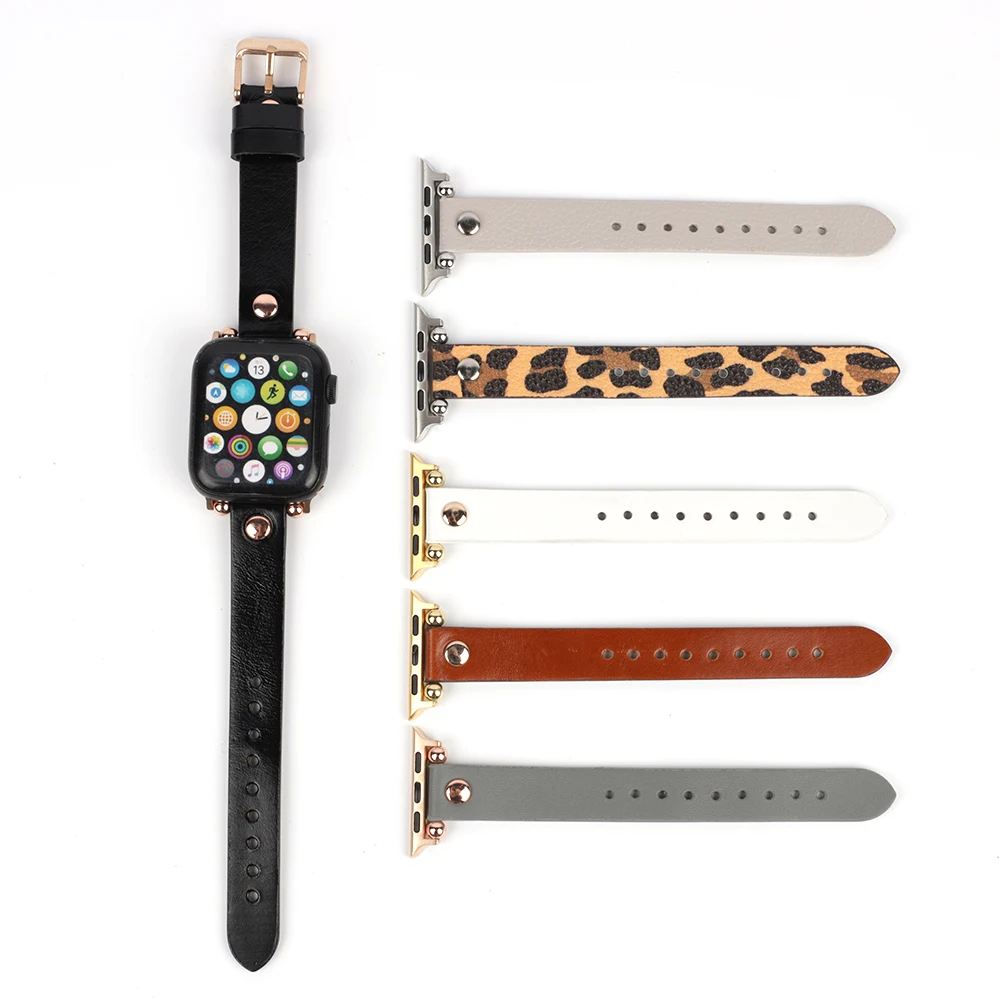 Women Genuine Leather Strap for Watch Band 44mm 40mm 42mm 38mm Series 4 3 2 1 for Strap Watchband