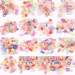 20-200Pcs 혼합 라운드 플랫백 수지 카보숑 장식품 어린이 모자를 위한 바느질 공예품 YK0729