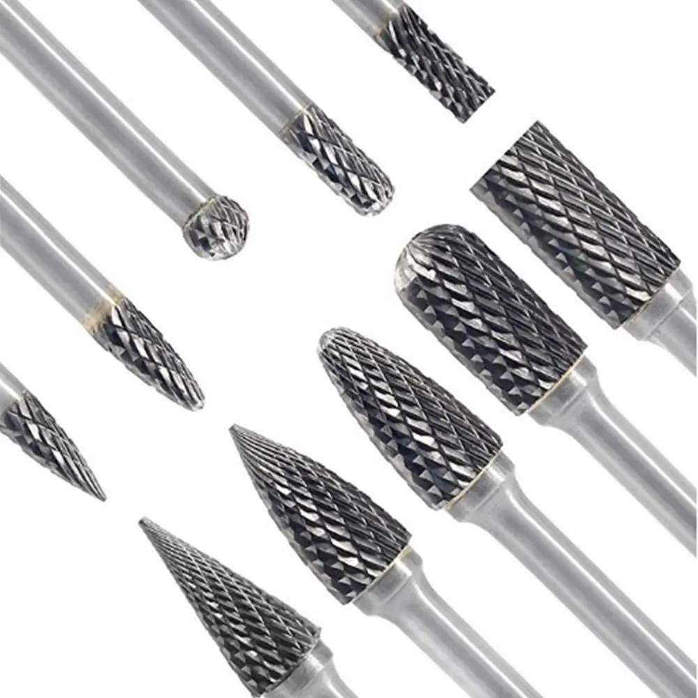 20 Buah Set Kikir Putar Bor Ukir Baja Tungsten Alat Reparasi dan Pemeliharaan Logam Campuran Keras