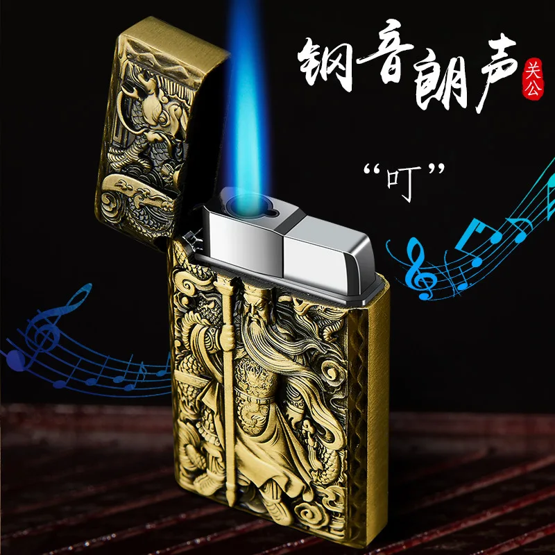 Buy Lighters Funny Flints Gas Lighter Mini Metal Butane Funny Cigarettes Accessories Cigar Smoking Lighters Outdoor men\'s Gifts