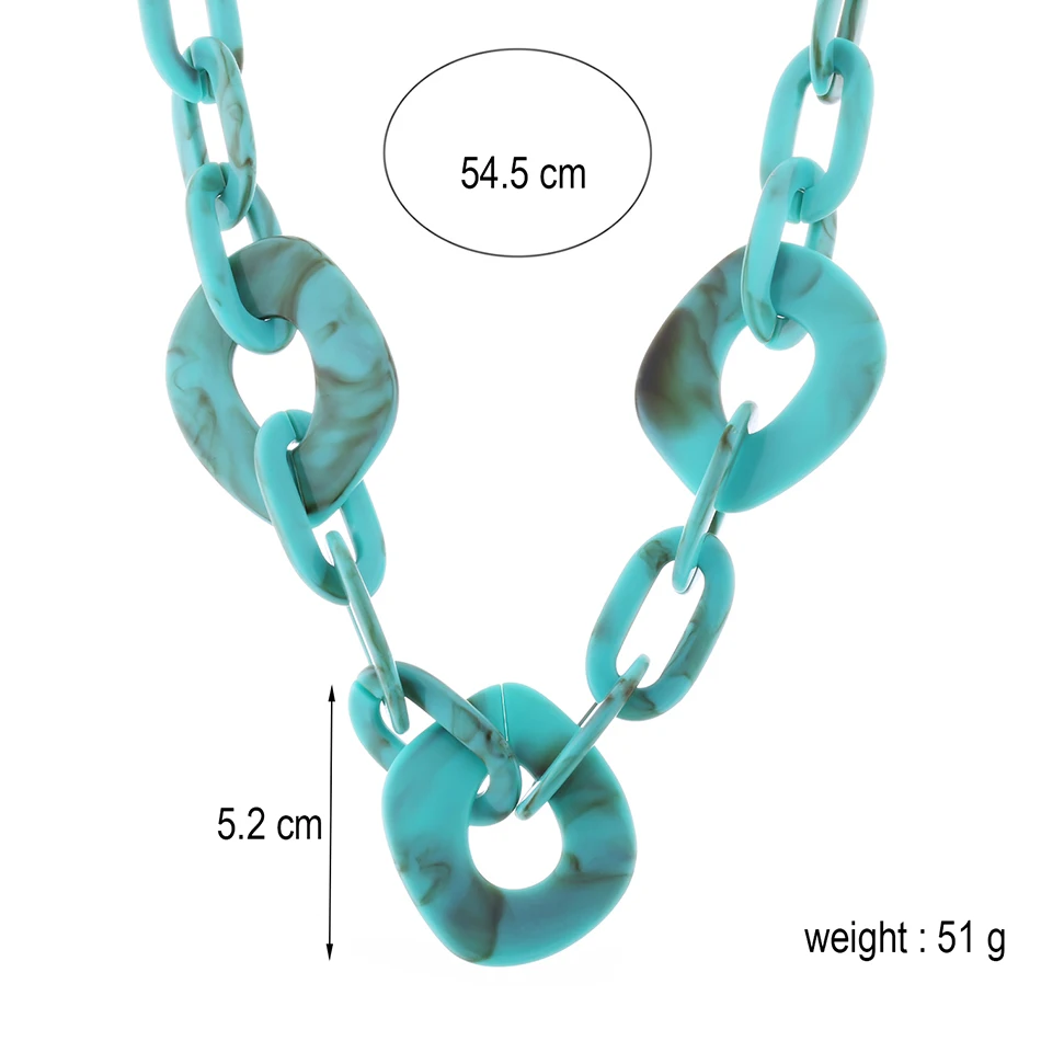 Match-Right Trendy Women Geometric Necklaces & Pendants Statement Necklace with Acrylic Pendant for Women Jewelry SP454