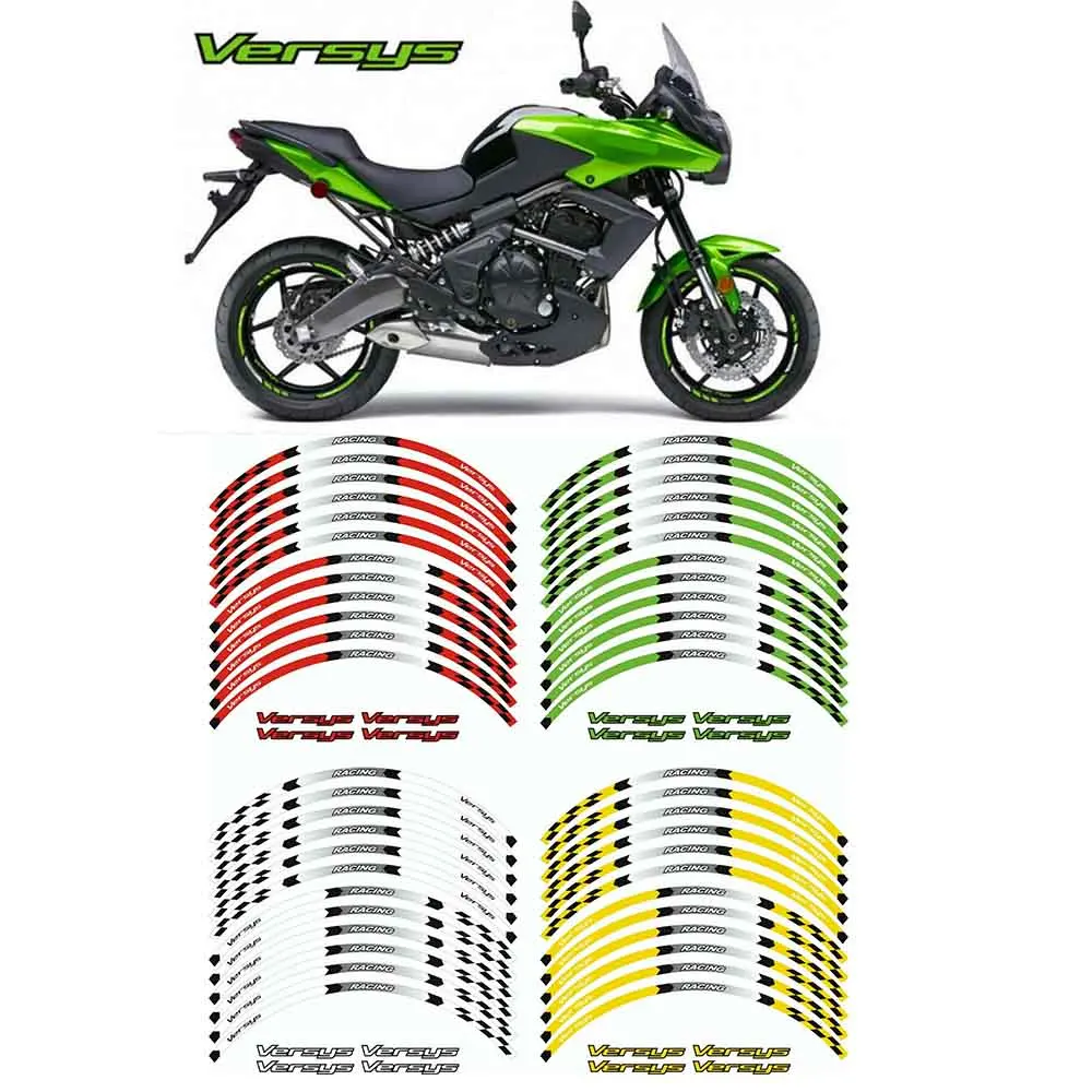 

17" Rim Stripes Wheel Tape Sticker Decals For KAWASAKI Versys-X 300 2017-2022 Versys 650 2017-2022 Versys 1000 2015-2022