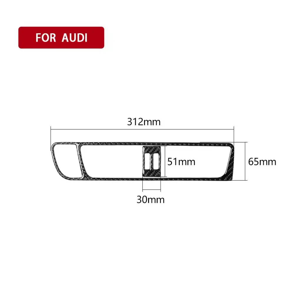 2 Stuks Real Carbon Fiber Stickers Centrale Controle Cd Luchtuitlaat Frame Cover Trim Fit Voor Audi Q5 SQ5 8R 2009-17 Modellen Accessoires