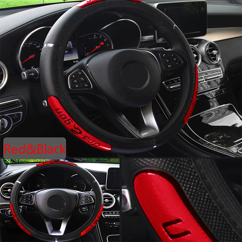 Pu Leather Car Steering Wheel Cover Anti-Slip 38CM for Toyota corolla e150 chr camry 40 rav4 2019 2020 Mini Cooper r56 r50 r53