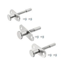 Uxcell 1/2/4pcs 플런저 래치 스프링 장착 스테인레스 스틸 6/7mm 직경 50/60/70mm 총 길이 도어 리프트 조정로드 래치