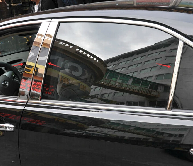 

Накладка на стойки центрального окна для Toyota Camry 2007-2011, 6 шт.